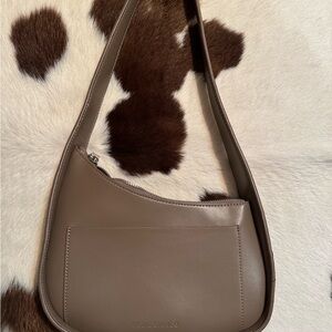 Melie Bianco Classic Brown Shoulder Bag